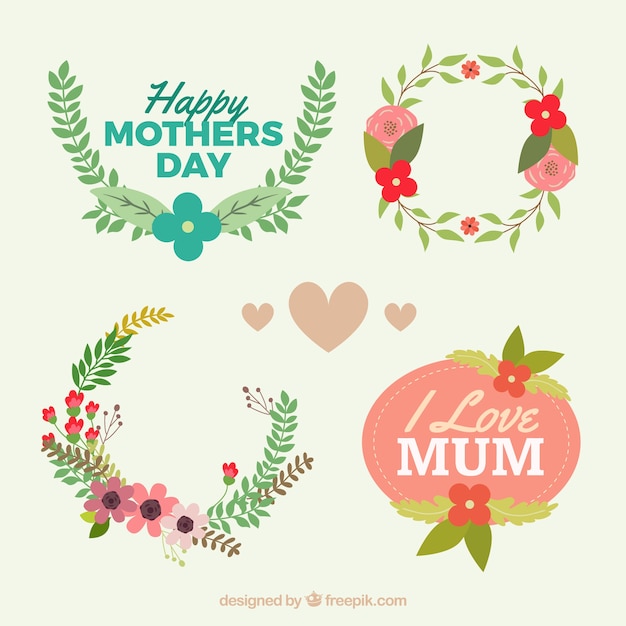 Floral Mother's Day labels