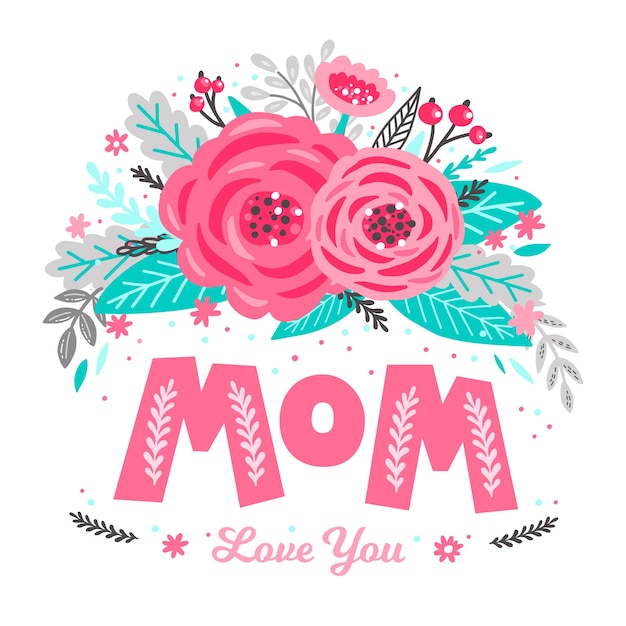 Free Vector floral mothers day concept