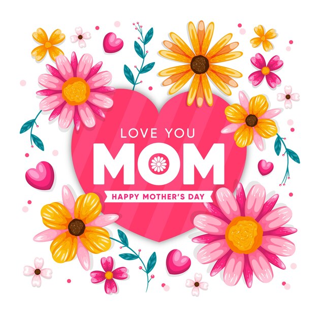 Floral mothers day concept