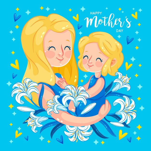 Floral mothers day concept