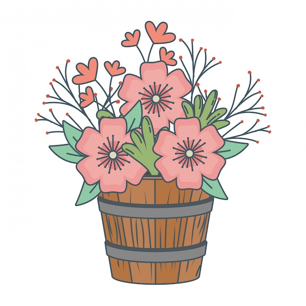 Free Vector floral nature flowers cartoon