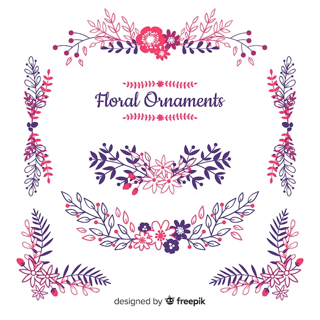 Floral ornaments collection