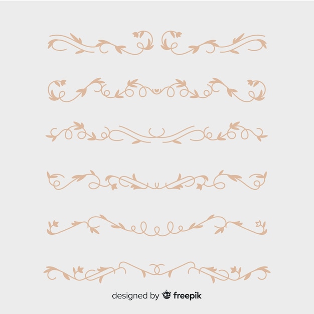 Free vector floral ornaments collection