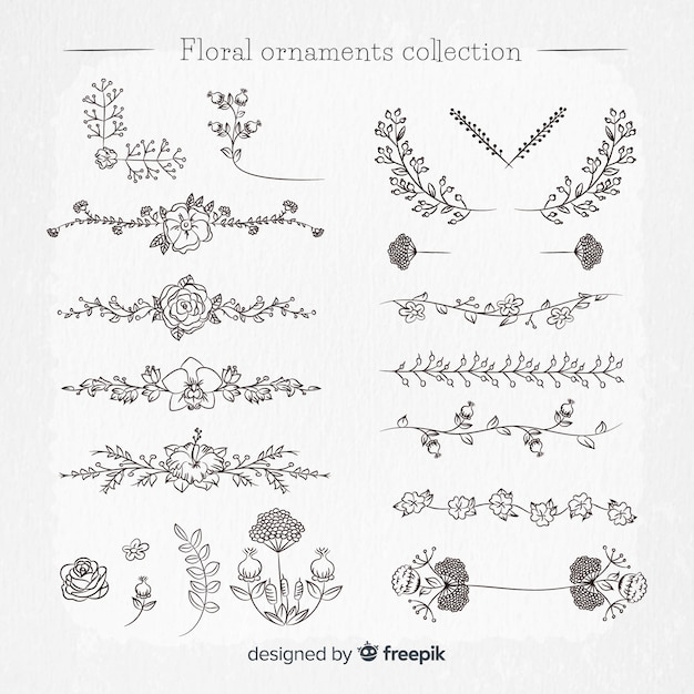 Floral ornaments collection