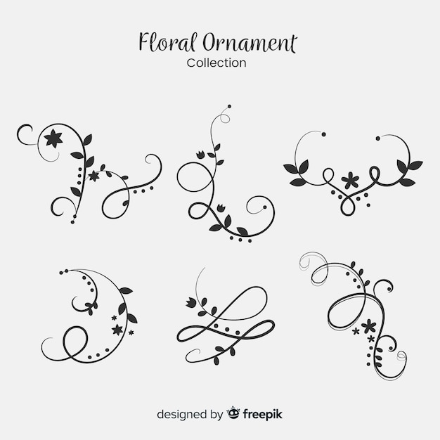 Free vector floral ornaments collection