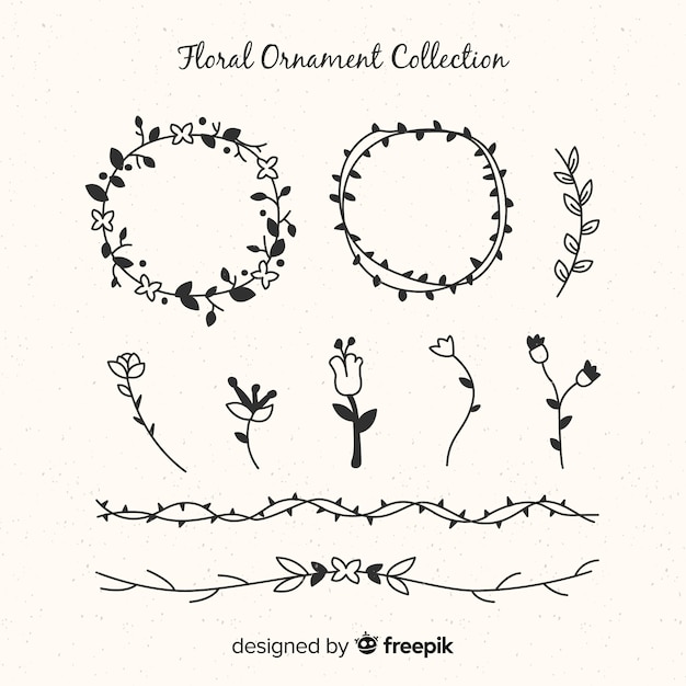 Floral ornaments collection