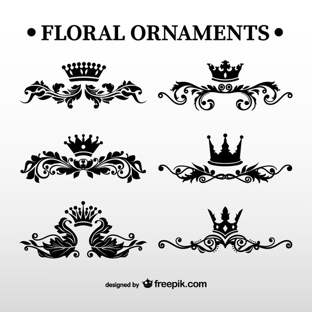 Floral ornaments pack