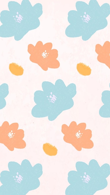 Free Vector floral pattern background vector hand drawn