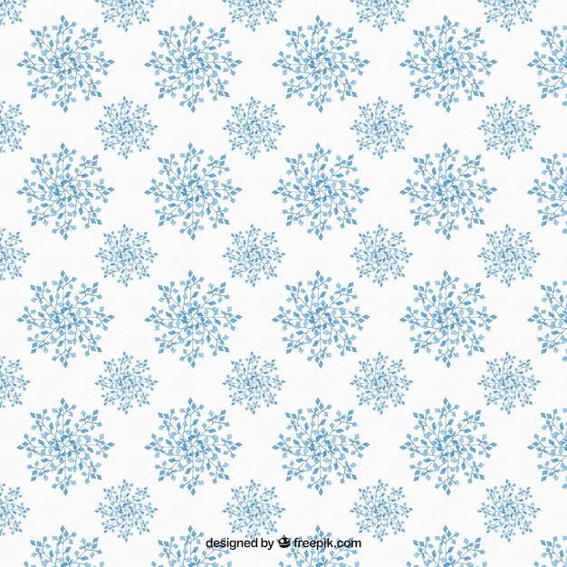 Free vector floral pattern of snowflakes