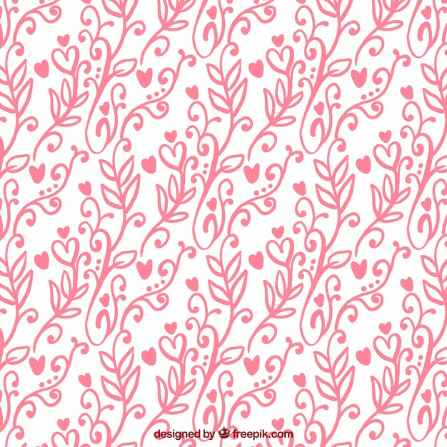 Floral pattern for valentine's day