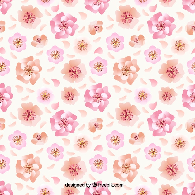 Floral pattern with petals