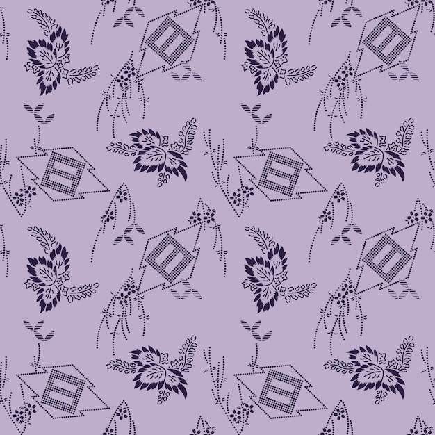 Floral purple pattern background