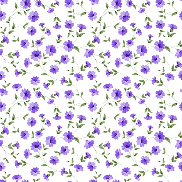 Floral seamless pattern for textile fabric. Vector illustration.