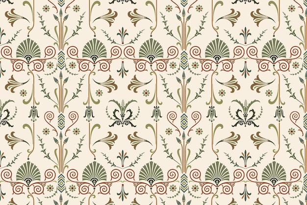 Free vector floral seamless pattern