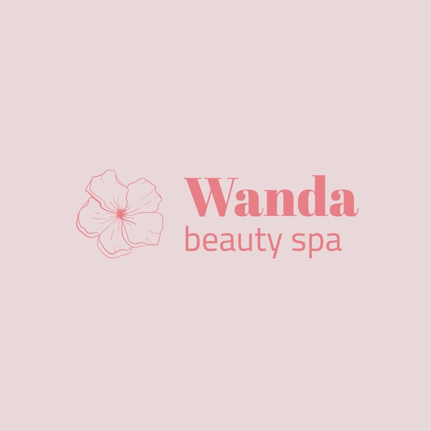 Floral spa logo template