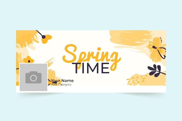 Floral spring facebook cover