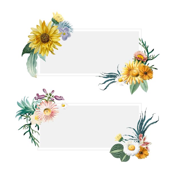 Floral summer banners