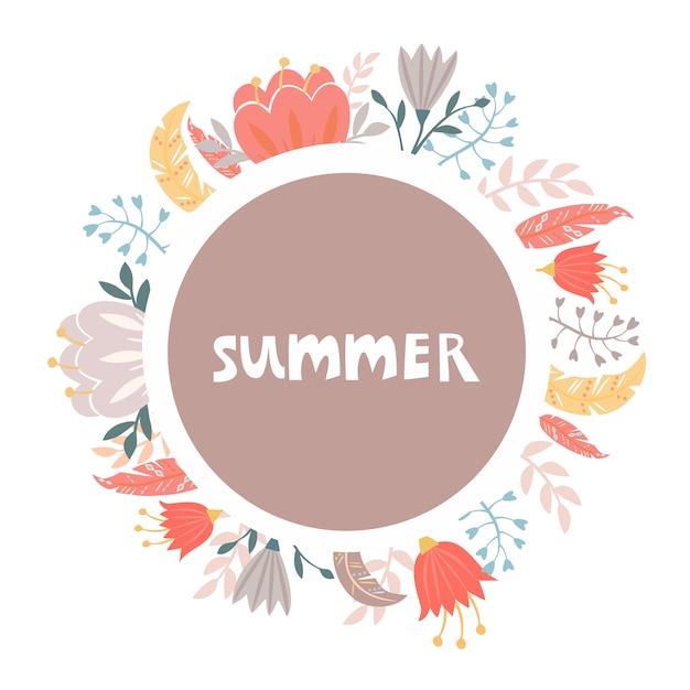 floral summer wreath