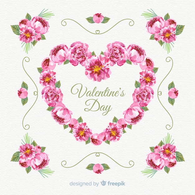 Floral valentine sale background