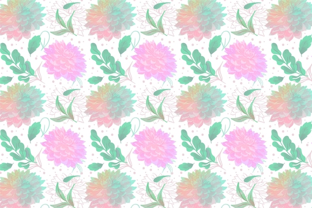 Free Vector floral wallpaper with soft colors