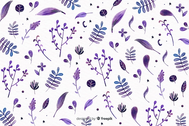 Free Vector floral watercolor monochrome design