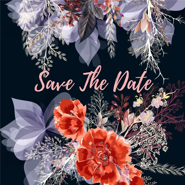 Floral wedding background