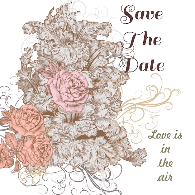 Floral wedding background