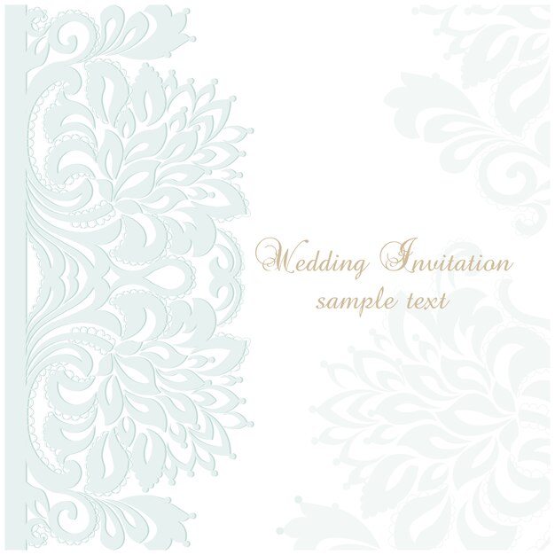 Floral wedding invitation template