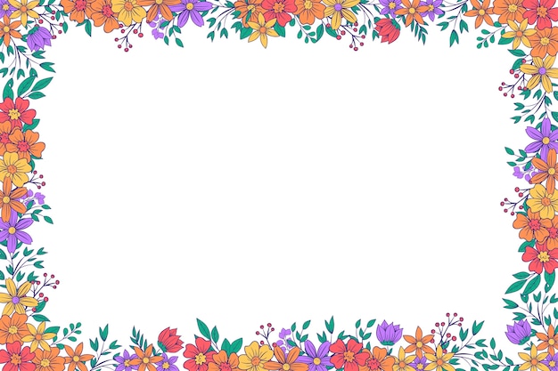 Floral wedding invitation template