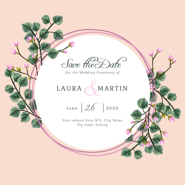 Floral Wedding Invitation