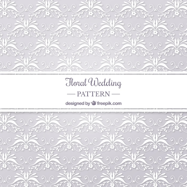 Free vector floral wedding pattern backgorund