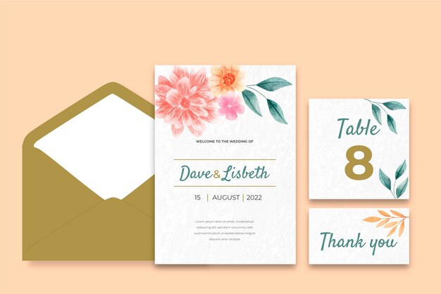 Floral wedding stationery collection