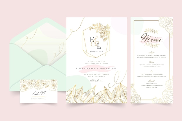 Floral wedding stationery collection