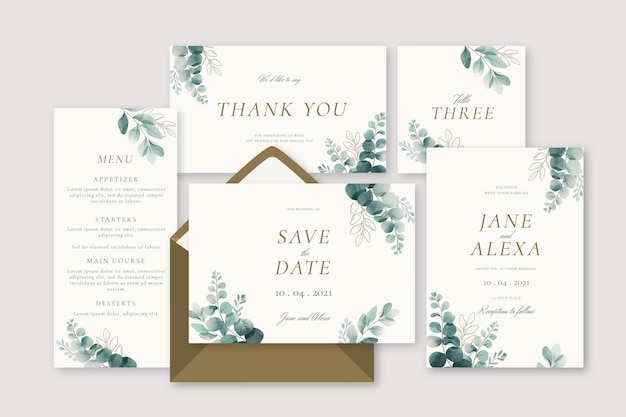 Floral wedding stationery collection