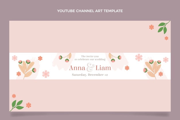 Floral wedding youtube channel art