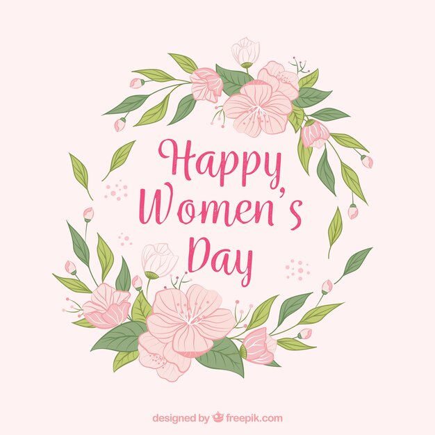 Floral womans day background