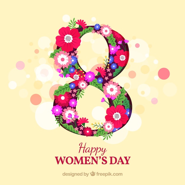 Floral women's day background