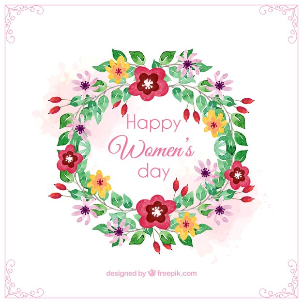 Floral women's day background