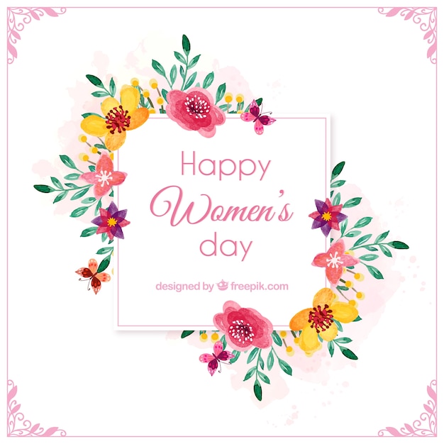 Floral women's day background