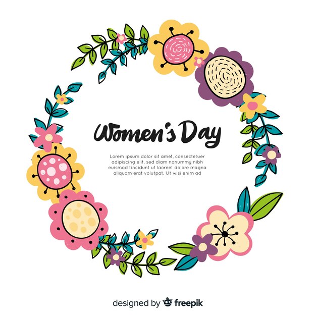 Floral women's day background