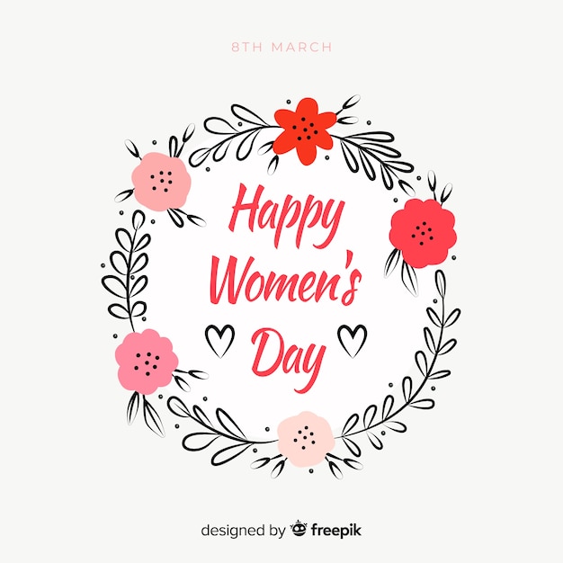 Floral women's day background