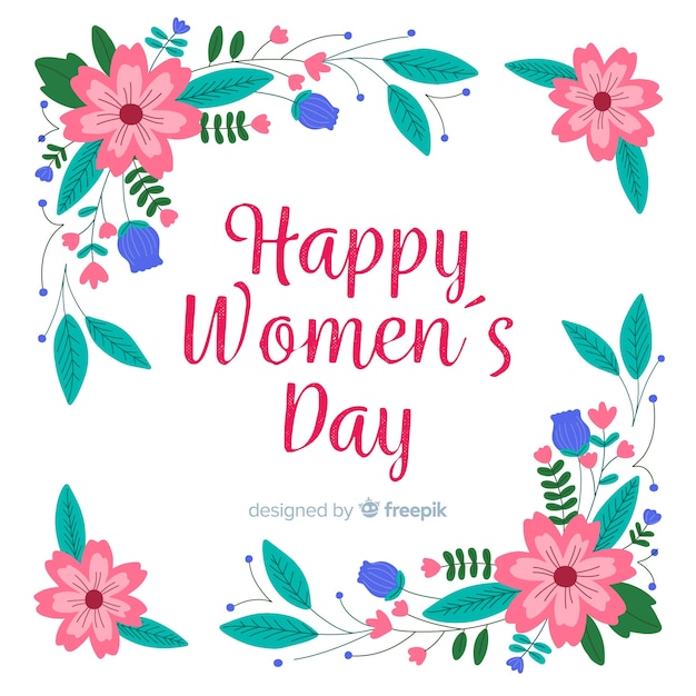 Floral women's day background