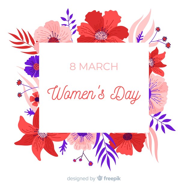 Floral women's day background