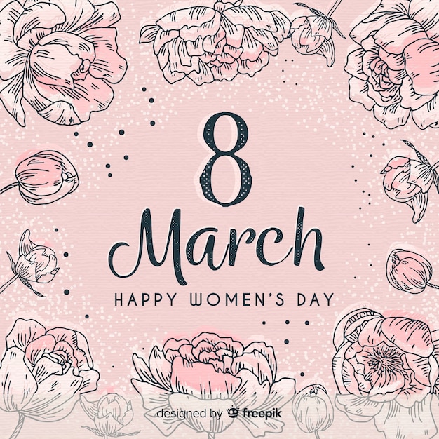 Floral women's day background