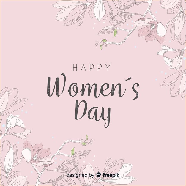 Floral women's day background