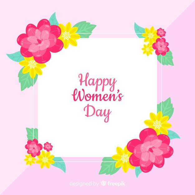 Floral women's day background