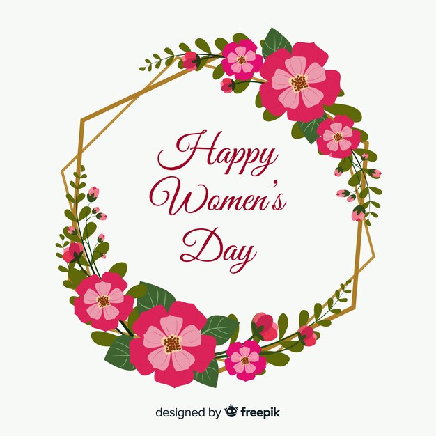 Floral women's day background