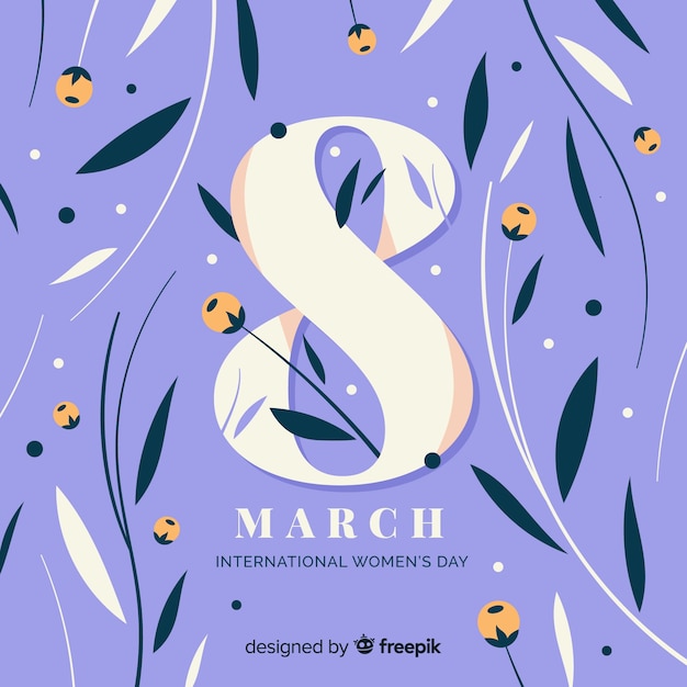 Floral women's day background