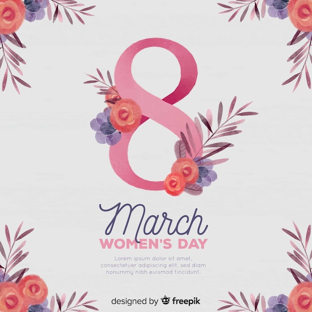 Floral women's day background