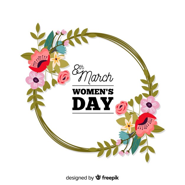 Floral women's day background